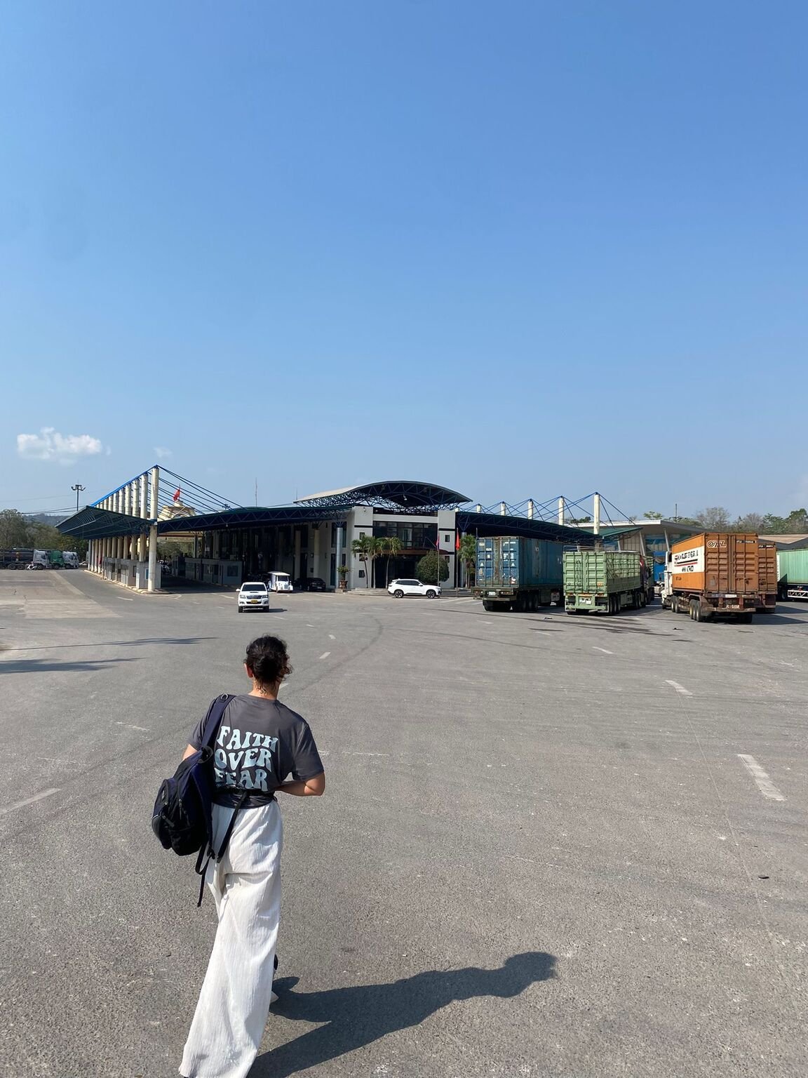 Team coordinating paperwork at the checkpoint